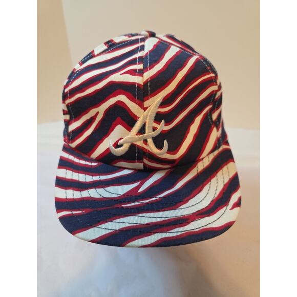 Vintage Twins Enterprise Atlanta Braves Hat Snapback Cap MLB 90s Navy A Logo USA - Picture 4 of 14
